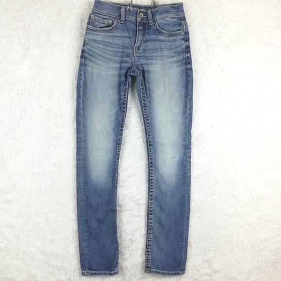BKE Mens Jeans Alec Straight Leg‎ Blue Denim Stone Wash Whiskering 28 - Picture 1 of 14